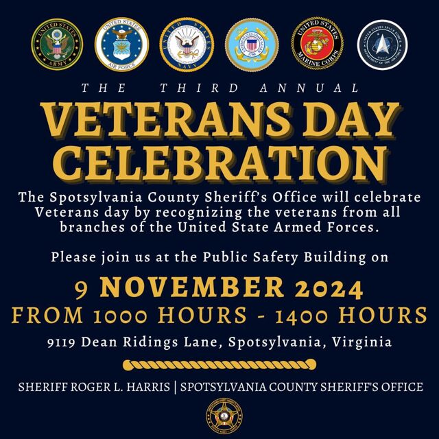 3rd Annual Spotsylvania County Veterans Day Celebration Vets Retreat