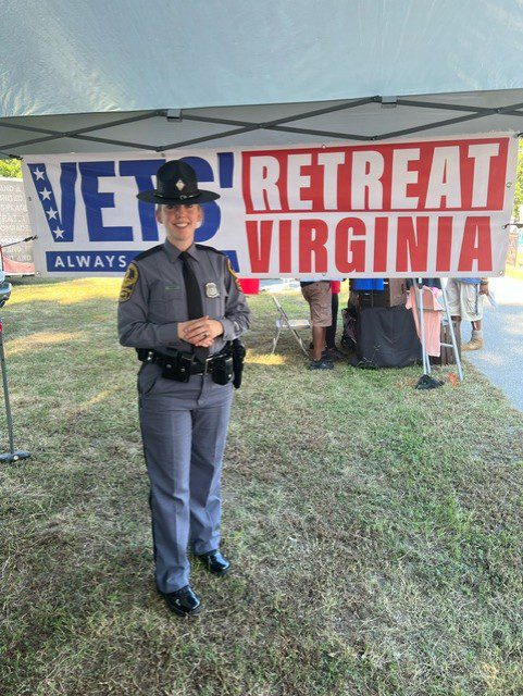 Female officer at Vets Retreat Virginia.