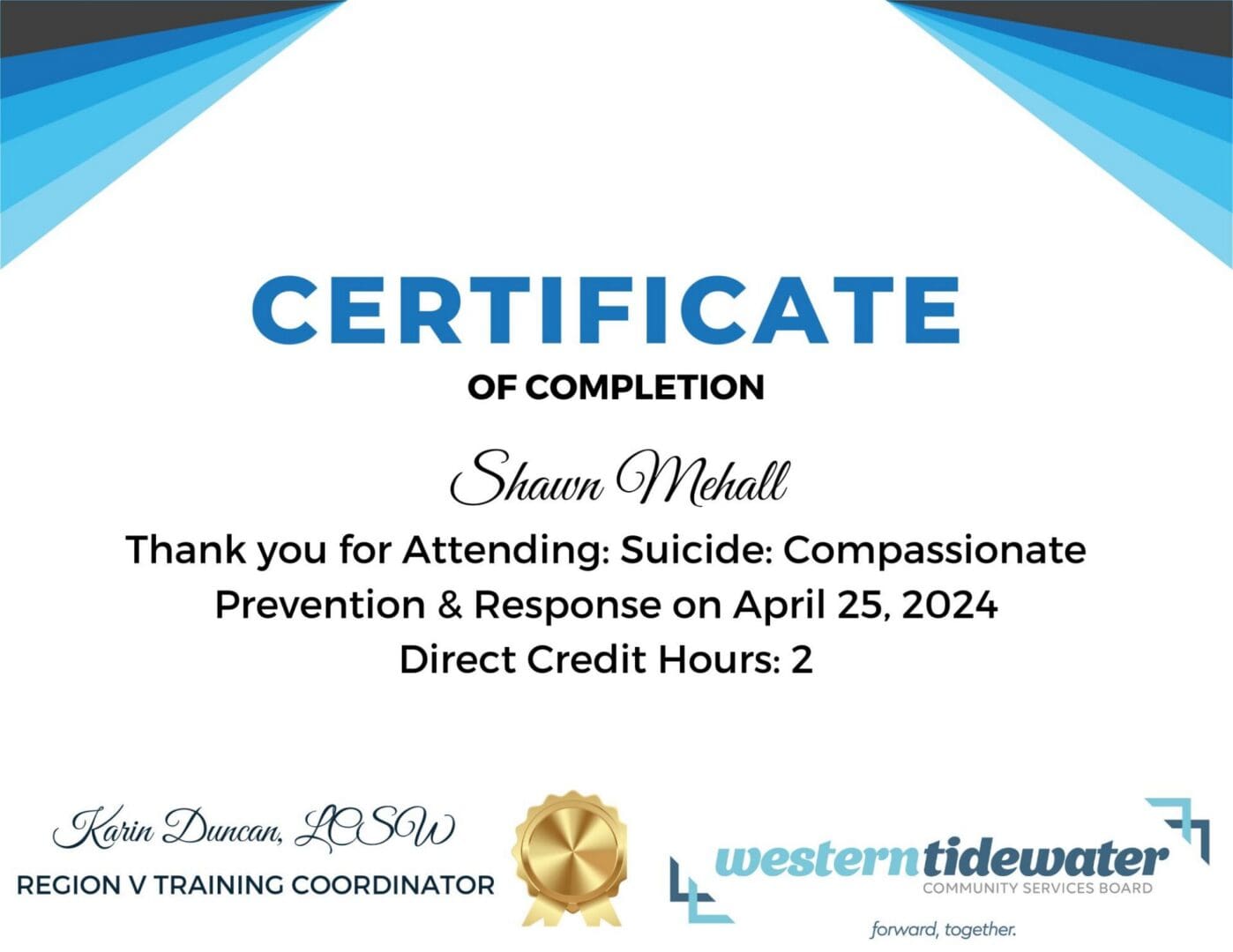 WTCSB suicide compassionate prev & responce